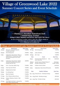 Summer Concert Series at Greenwood Lake @ Thomas P. Morahan Lakefront Park | Greenwood Lake | New York | United States