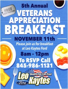 Veterans Breakfast at Leo Laytes Ford @ Leo Kaytes Ford | Warwick | New York | United States