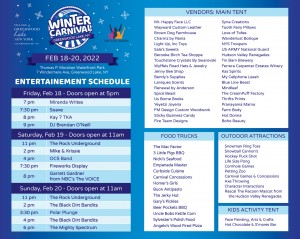 Winter CArnival Entertainment Schedule