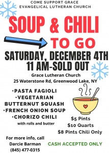 Soup & Chili To Go @ Grace Lutheran Church | Greenwood Lake | New York | United States