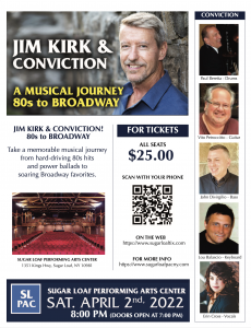 JIM KIRK & CONVICTION @ Sugarloaf Performing Arts Center. | New York | United States
