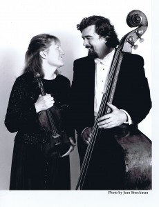 Krista Bennion Feeney, violin and John Feeney, bass. Photo by Jean Storckman